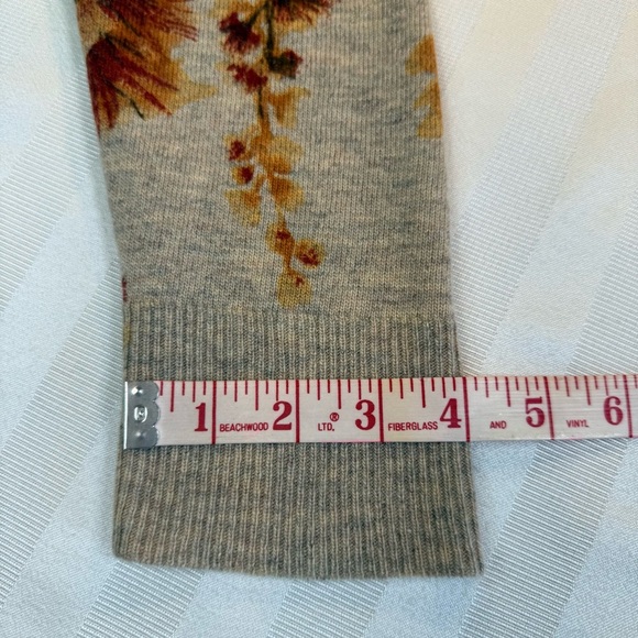 Coldwater Creek Wool, Cashmere, Rabbit Blend Fall Leaves Cardigan Sweater Sz M - Picture 3 of 12